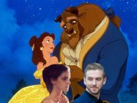 Emma Watson, entre Luke Evans y Dan Stevens en 'La bella y la bestia'