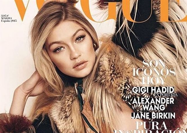 La modelo Gigi Hadid, sexy y provocativa para su primera portada de Vogue