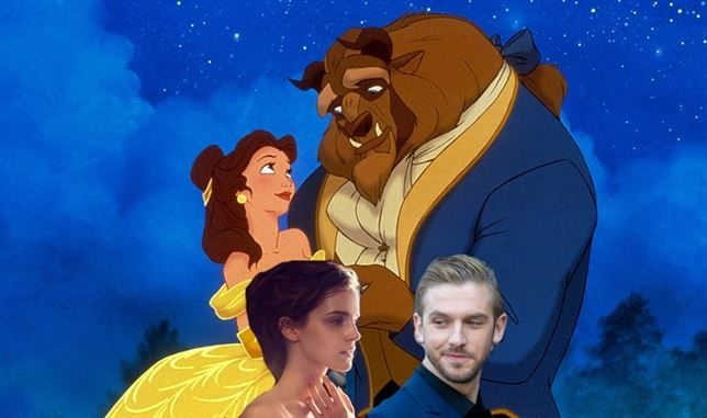 Emma Watson, entre Luke Evans y Dan Stevens en 'La bella y la bestia'