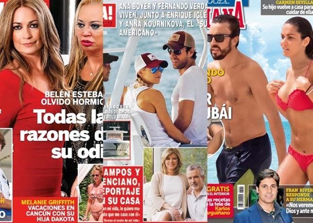 El odio de Belén Esteban y Olvido, el amor de Terelu y las románticas vacaciones de Alonso con Lara Álvarez