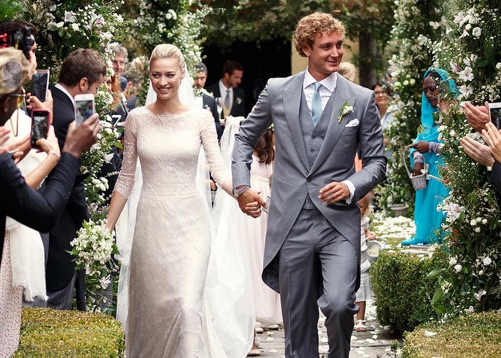 Primeras imágenes de la boda religiosa de Pierre Casiraghi y Beatrice en San Giovanni