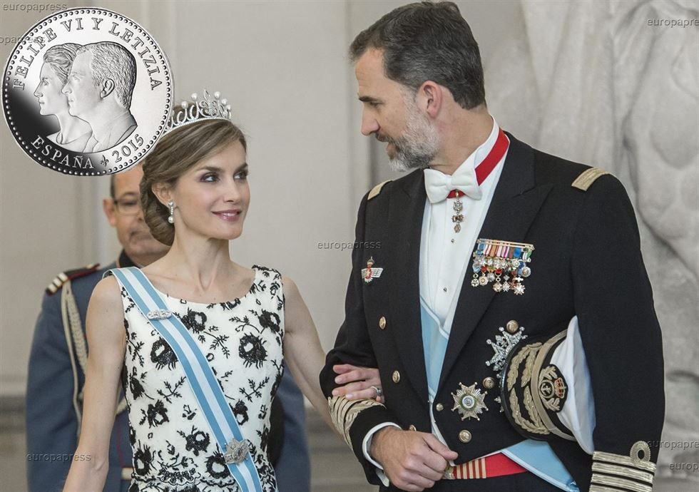 Felipe VI y Letizia ya tienen su primera moneda como Reyes