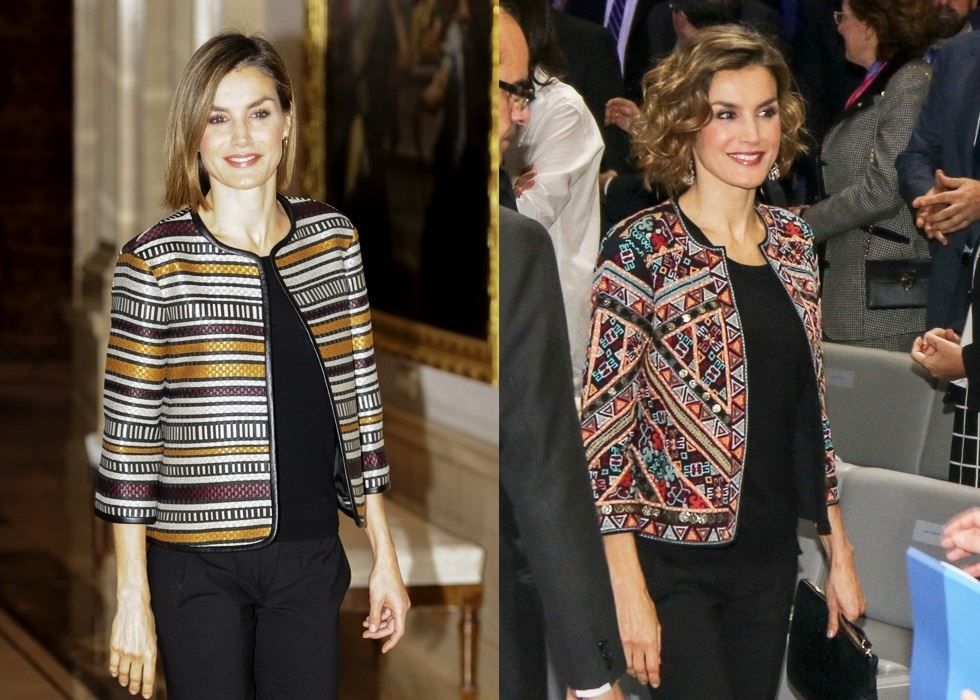 La Reina Letizia y su nueva moda: las chaquetas étnicas