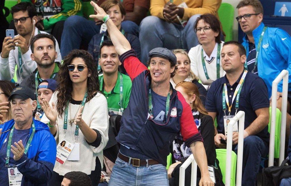 Matthew McConaughey, el mayor fan de Michael Phelps en Río 2016